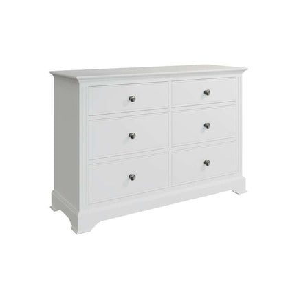 BP Bedroom White - 6 Drawer Chest