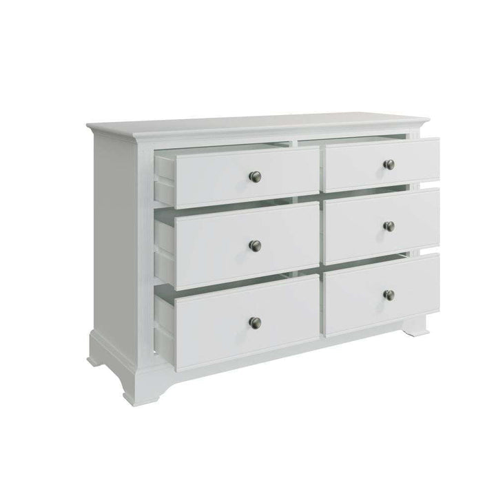 BP Bedroom White - 6 Drawer Chest