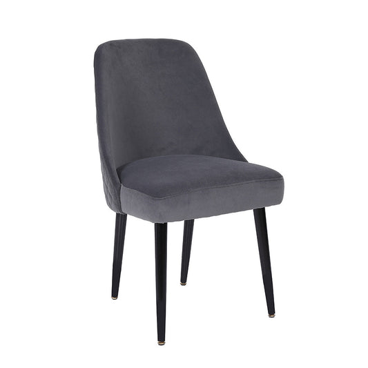 The Chair Collection Diamond Stitch Back Dining Chair - Graphite Velvet