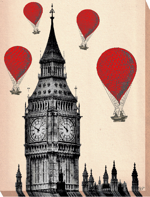 Red Hot Air Balloons & Iconic Buildings II CV8941B