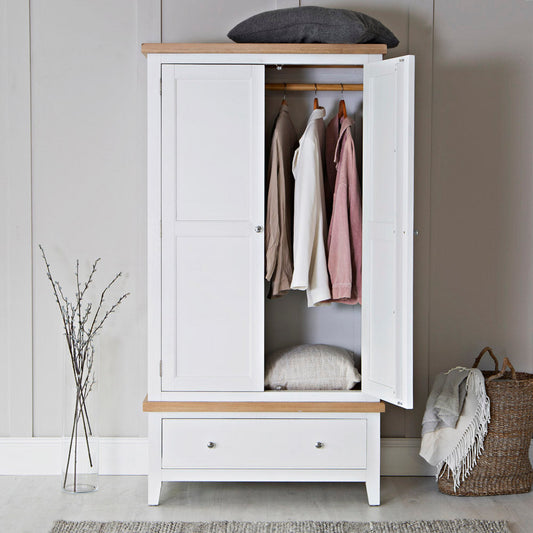 EA Bedroom White - 2 Door wardrobe