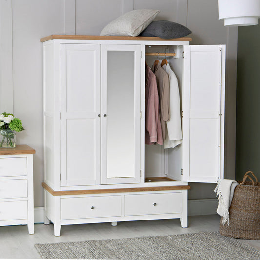 EA Bedroom White - 3 Door wardrobe