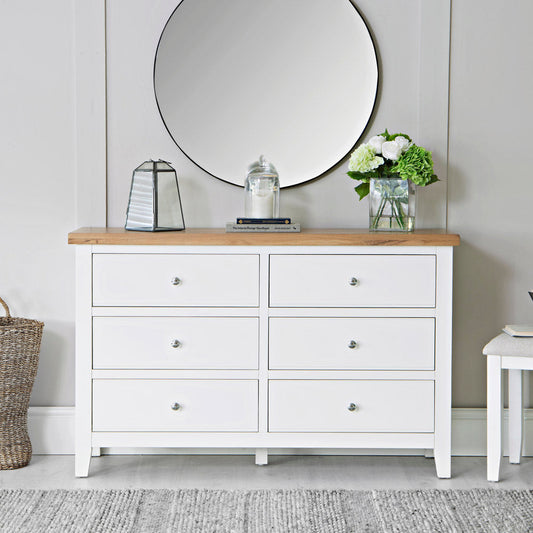 EA Bedroom White - 6 Drawer chest