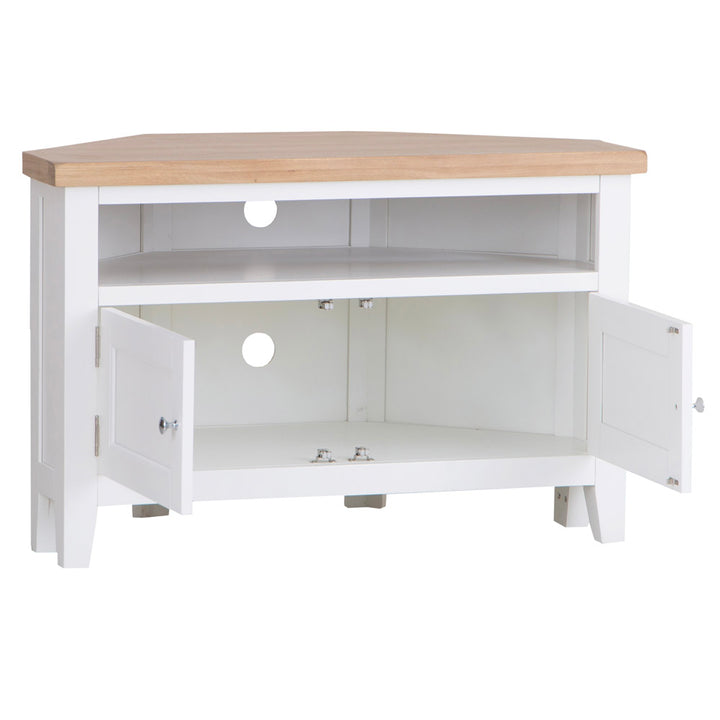 EA Dining White - Corner TV