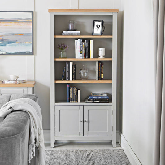 EA Dining Grey Large Bookcase