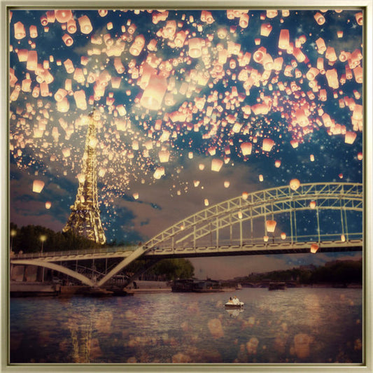 Love Wish Lanterns over Paris 9358