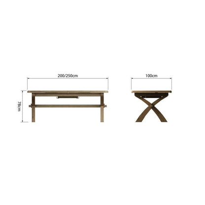 HO Dining & Occasional - 2.0m Cross Leg Dining Table