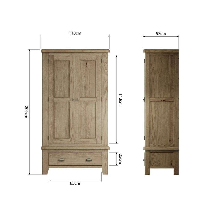 HO Bedroom - 2 Door Wardrobe