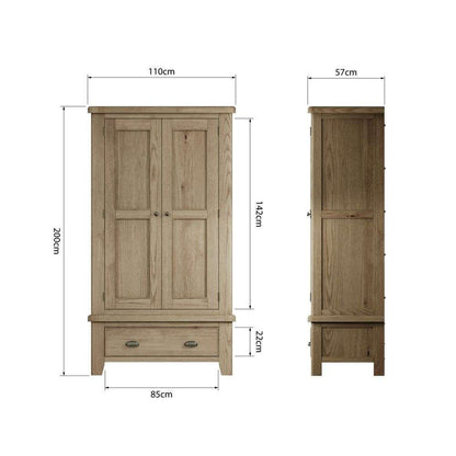 HO Bedroom - 2 Door Wardrobe