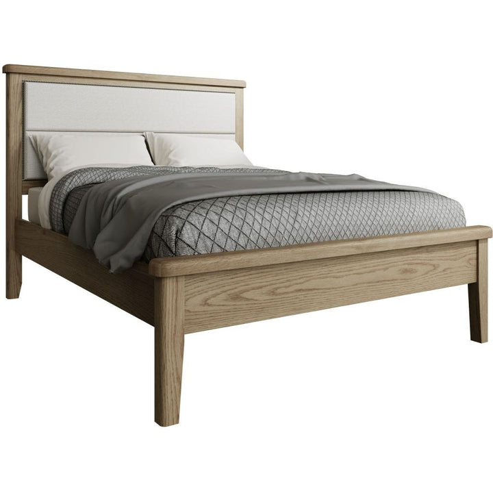 HO 5'0 Bed with Fabric Headboard and Low End Footboard