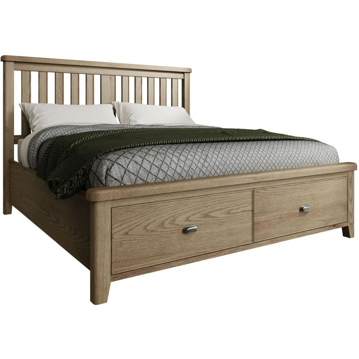 HO 6'0 Bed with Wooden Headboard and Drawer Footboard