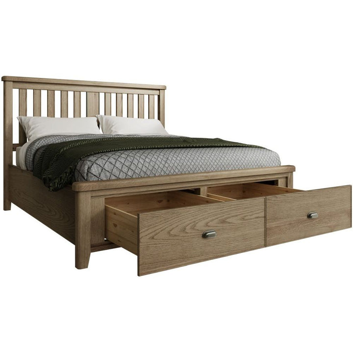 HO 6'0 Bed with Wooden Headboard and Drawer Footboard