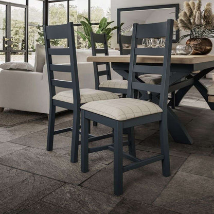 HOP Dining & Occasional Blue - Slatted Dining Chair Beige