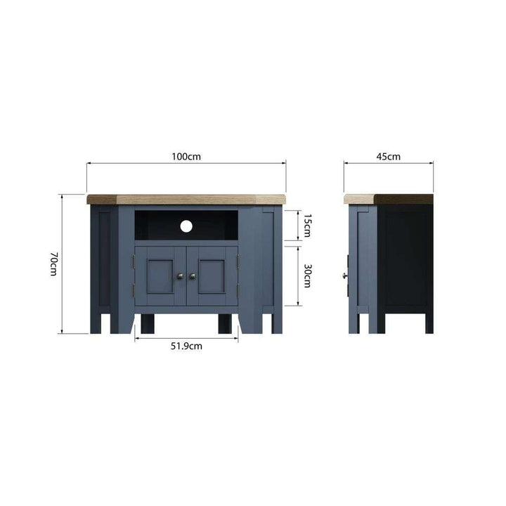 HOP Dining & Occasional Blue - Corner TV Unit