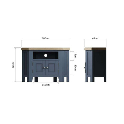 HOP Dining & Occasional Blue - Corner TV Unit