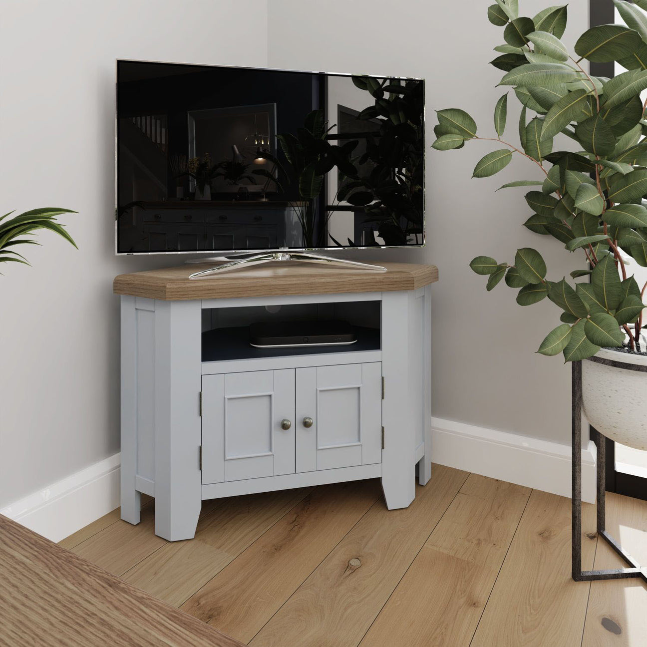 HOP Dining Grey Corner Tv Unit