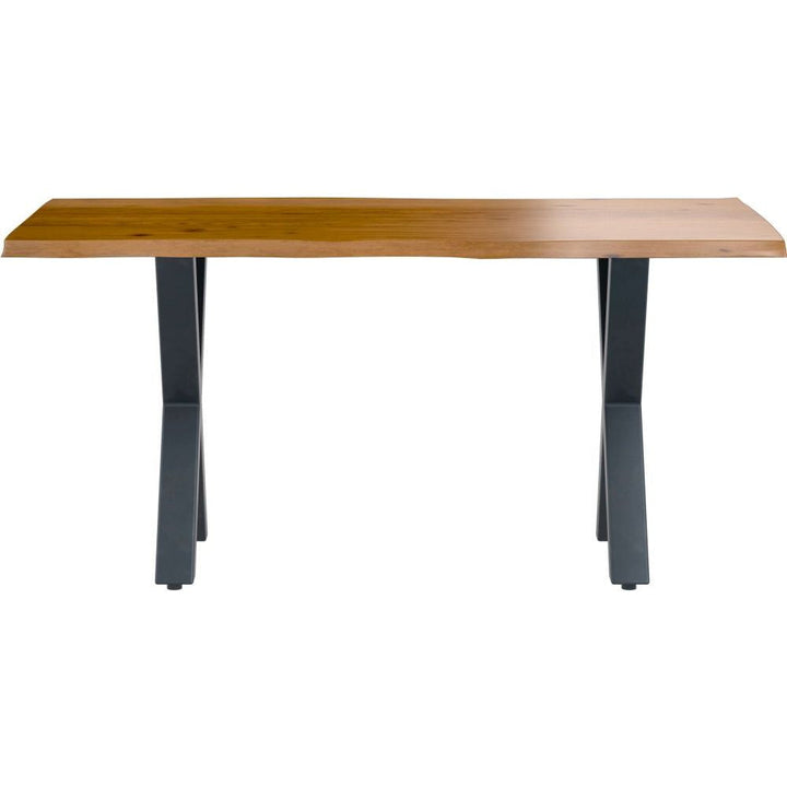 1.6m Dining Table with X Shaped Legs - Russet