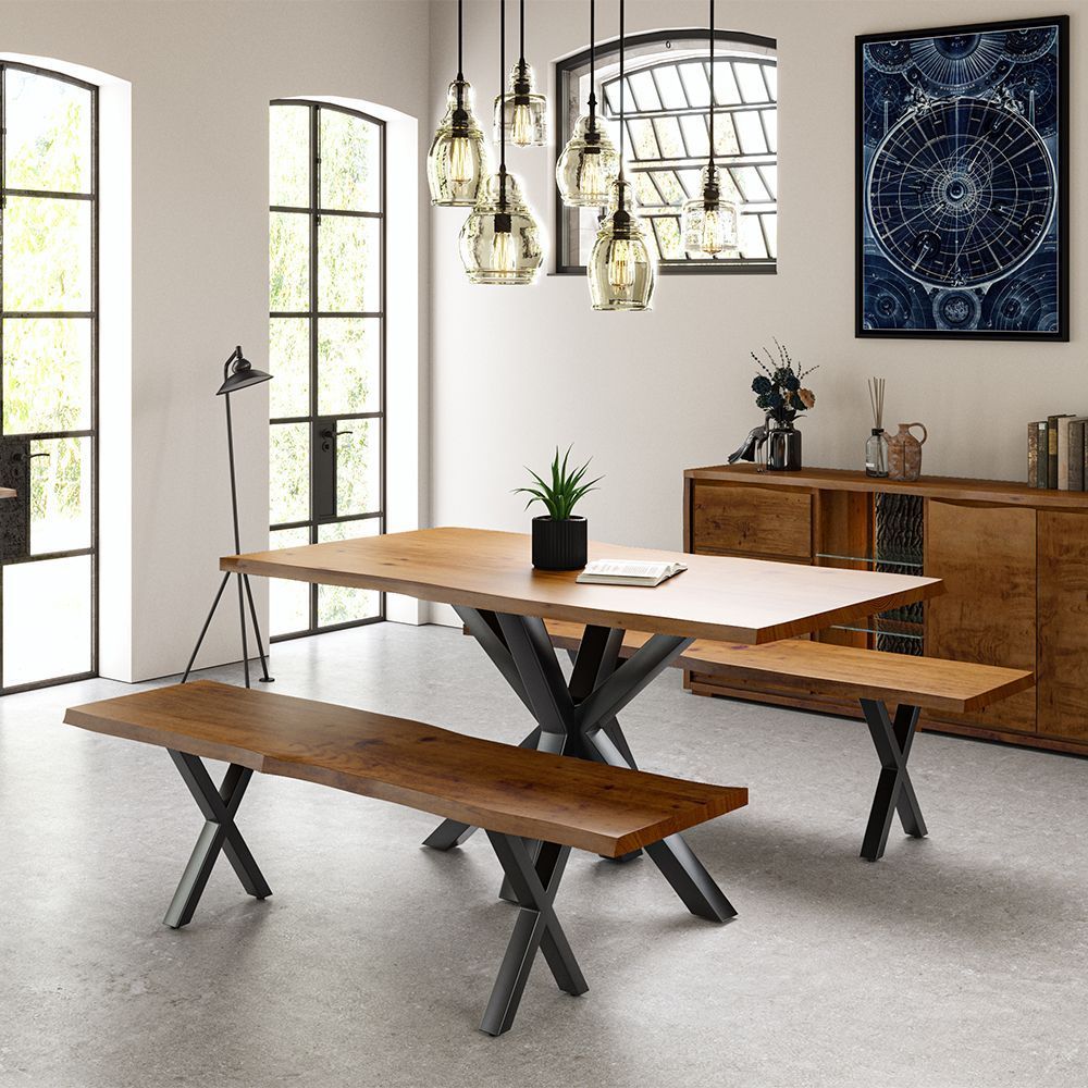 1.6 Dining Table with Spider Legs - Russet