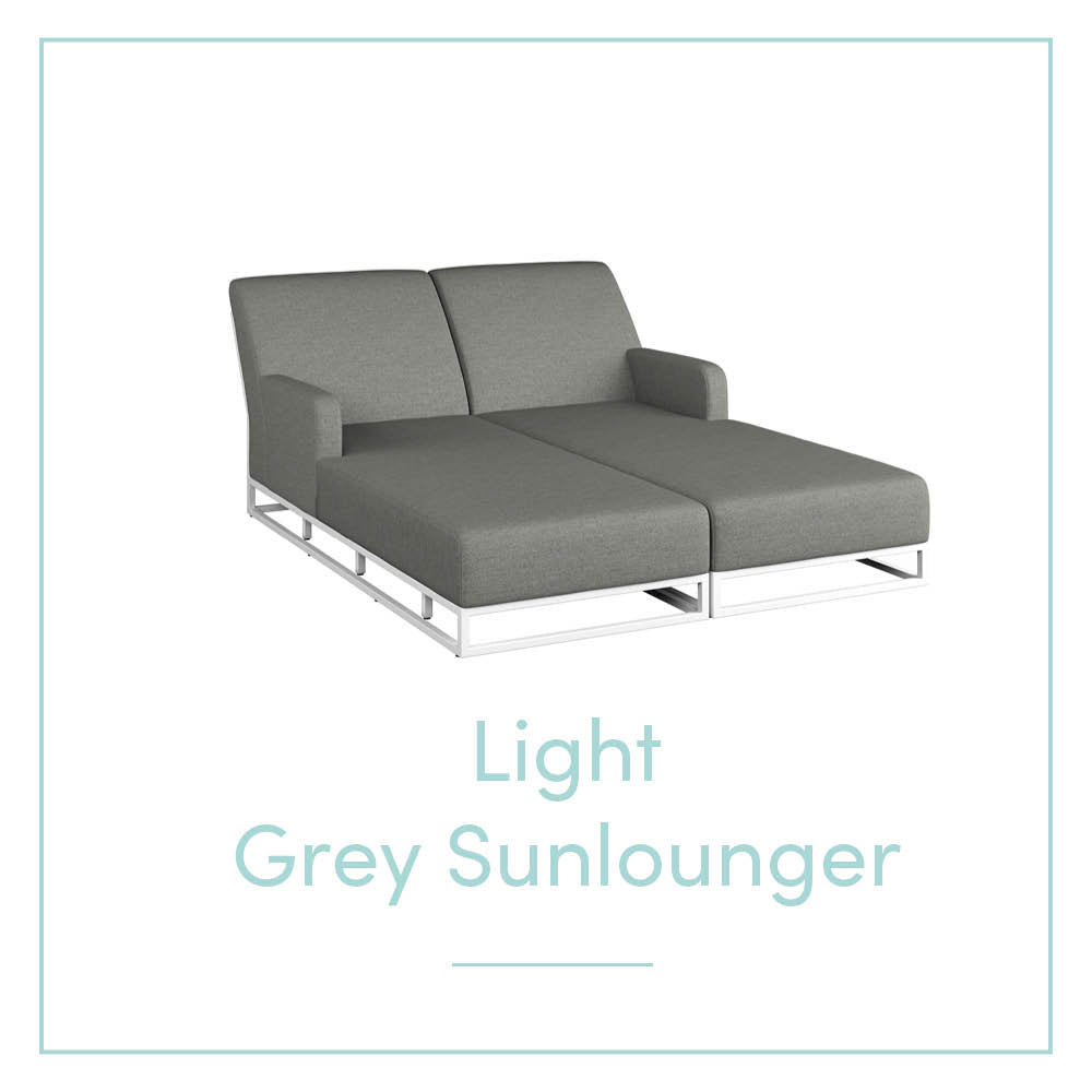 Sun lounger Grey Set (Pair)