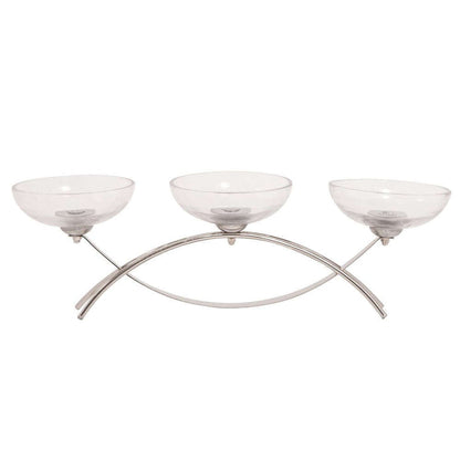 Mint Homeware - Nickel Plated & Glass Tea Light Holder