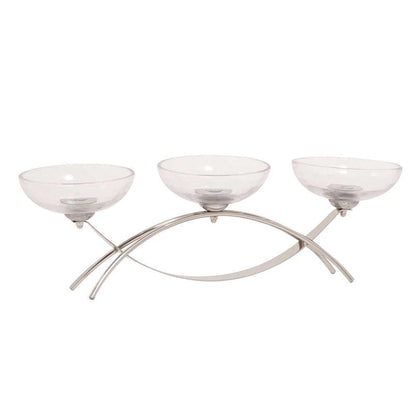 Mint Homeware - Nickel Plated & Glass Tea Light Holder