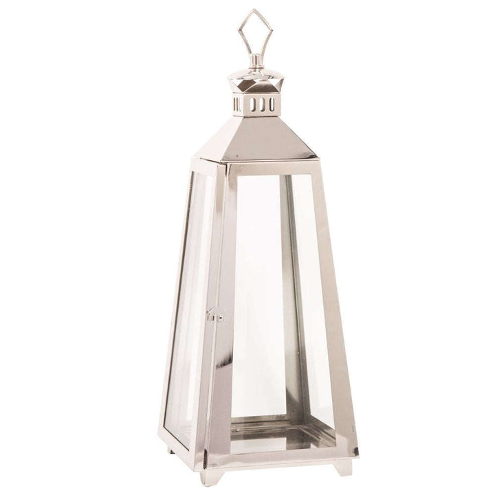 Mint Homeware - Nickel Plated & Glass Lantern - Small