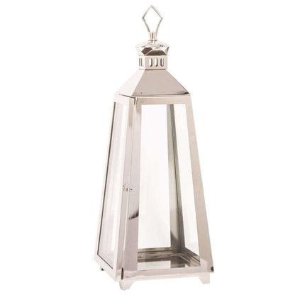 Mint Homeware - Nickel Plated & Glass Lantern - Small