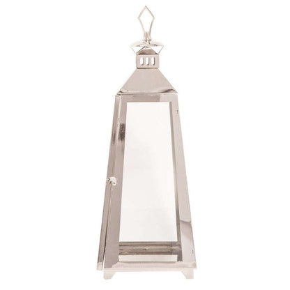 Mint Homeware - Nickel Plated & Glass Lantern - Small