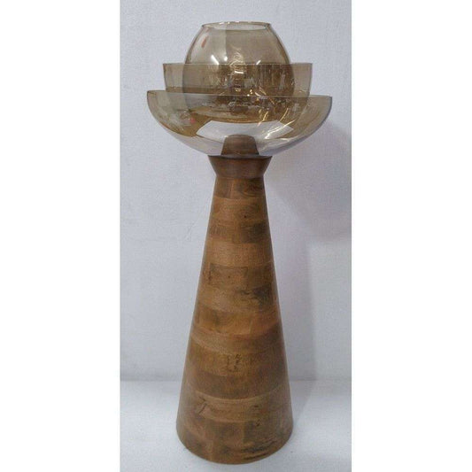 Mint Homeware - Medium Glass Lotus Candle Holder