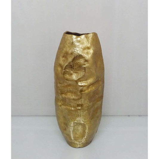 Mint Homeware - Large Oval Uneven Vase - Rough Gold