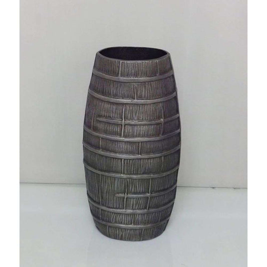 Mint Homeware - Large Embossed Vase - Grey