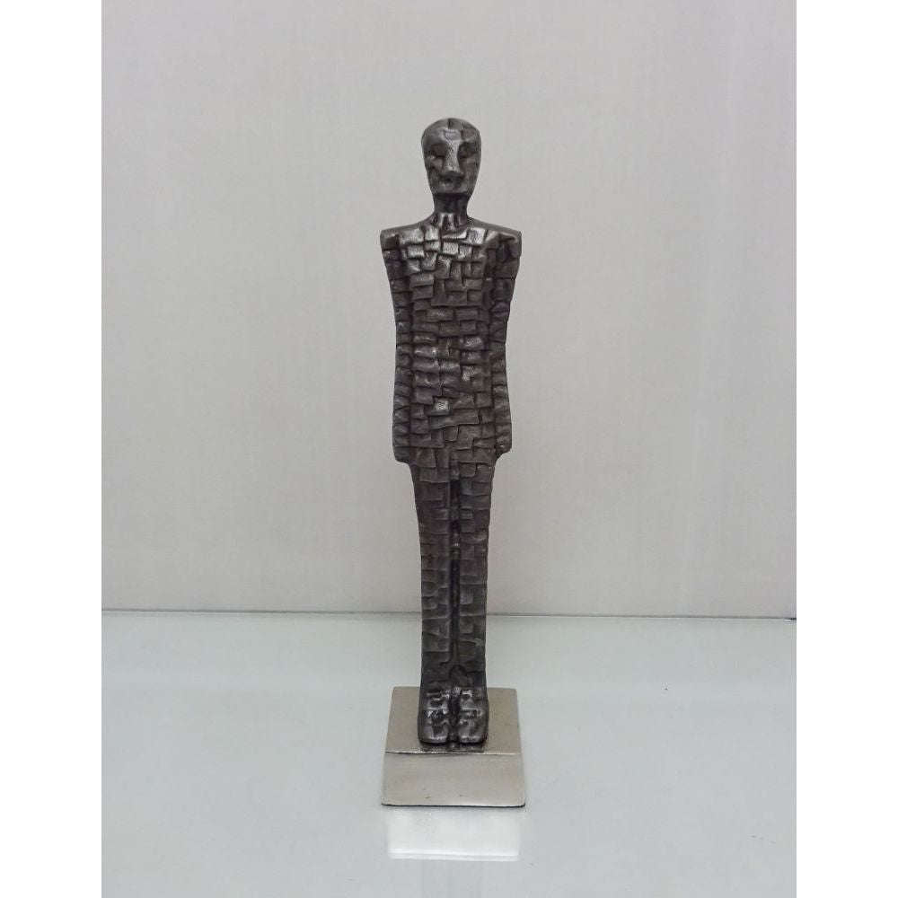 Mint Homeware - Large Standing Man Sculpture - Grey/Nickel