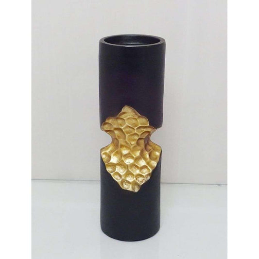 Mint Homeware - Small Pillar Candle Holder - Gold & Black