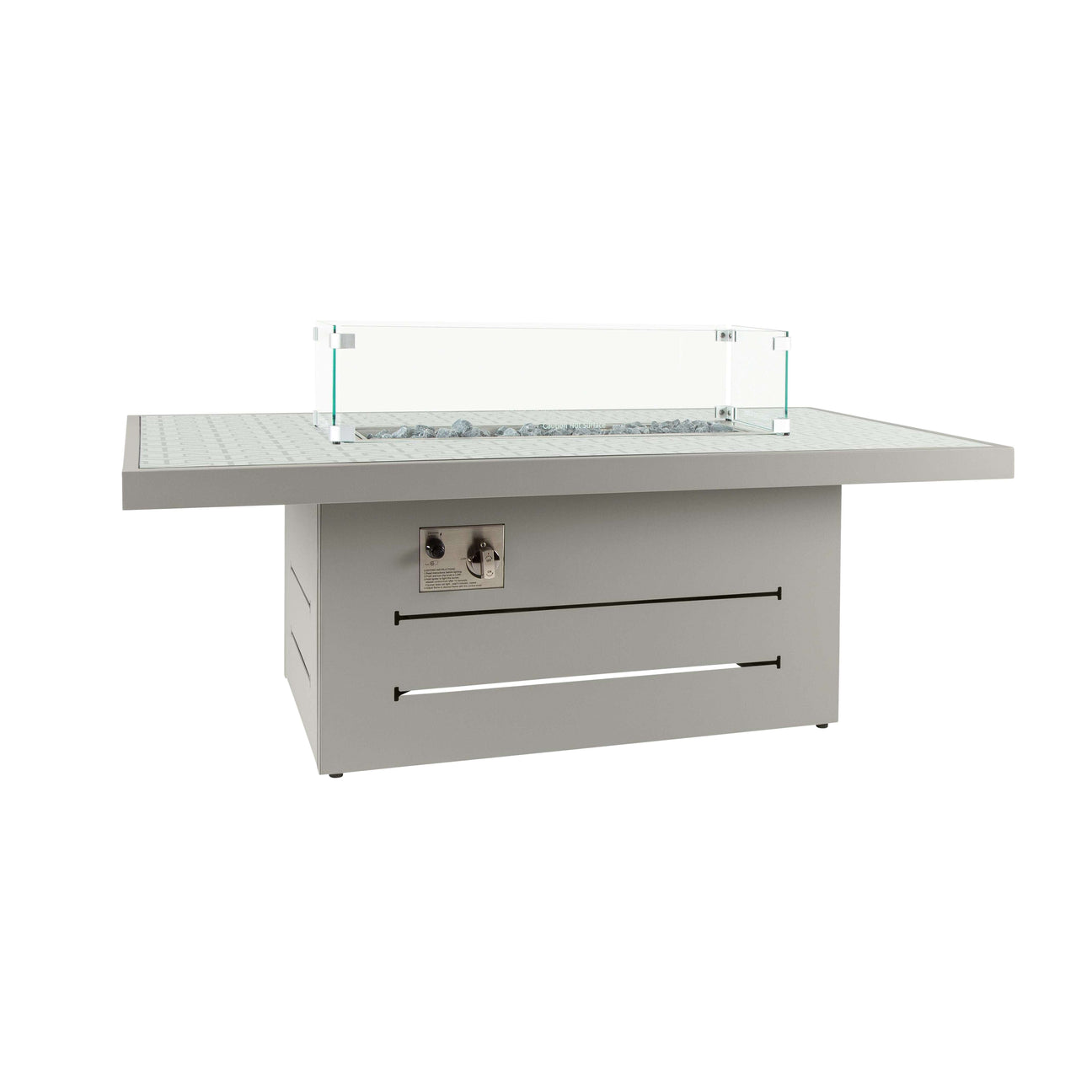 Coffee Table Grey with Firepit