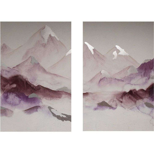 Mint Homeware - Mountains 2 With Foil And Gel Hand paint