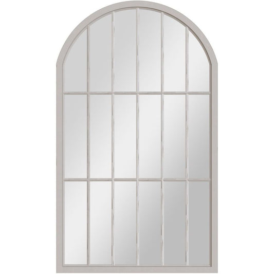 Mirror Collection - Large Grey Arched Window Mirror