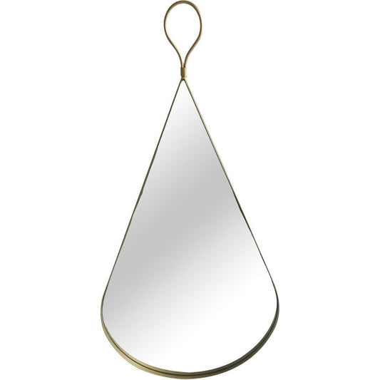 Mirror Collection - Gold Mirror with Brown leather Hanging Strap