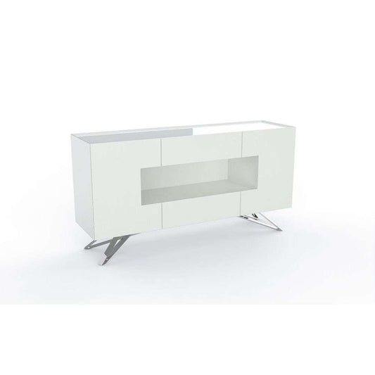 DE Dining White - Large Sideboard with LED