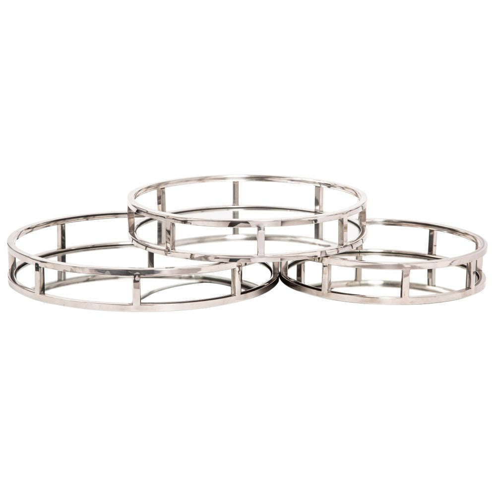 Mint Homeware - Set of 3 Circular Trays