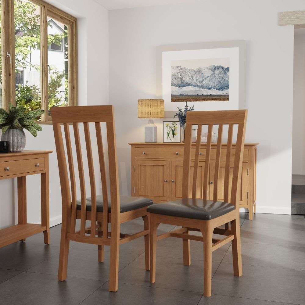 NT Dining - Slat Back Chair Pu