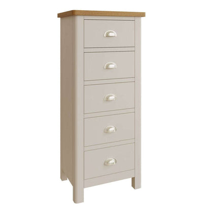 RA Bedroom Truffle - 5 Drawer Narrow Chest