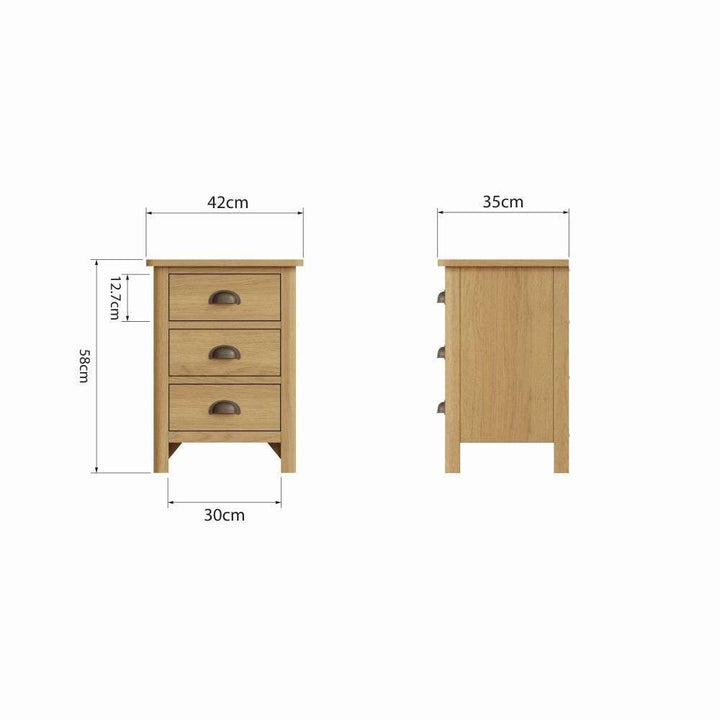 RAO Bedroom - 3 Drawer Bedside
