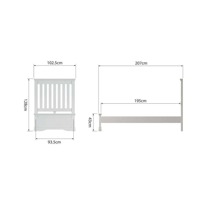 SW Bedroom White - 3' Bed