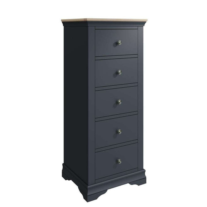 SW OAK Bedroom - 5 Drawer Narrow Chest