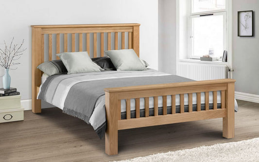 Amsterdam Oak Bed - High Foot End