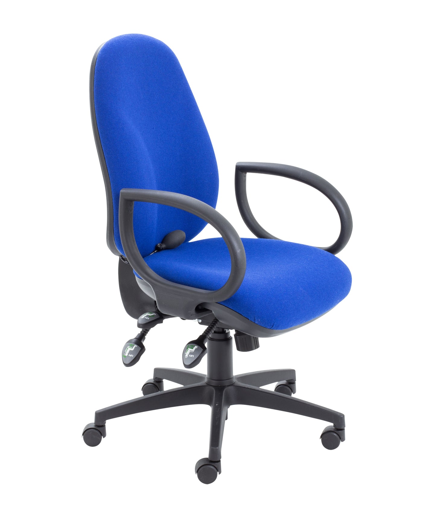 MAXI ERGO WITH LUMBAR PUMP + FIXED ARMS ROYAL BLUE