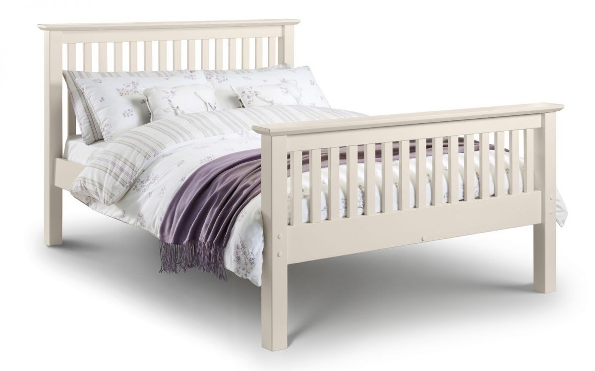 Barcelona Bed - High Foot End Stone White