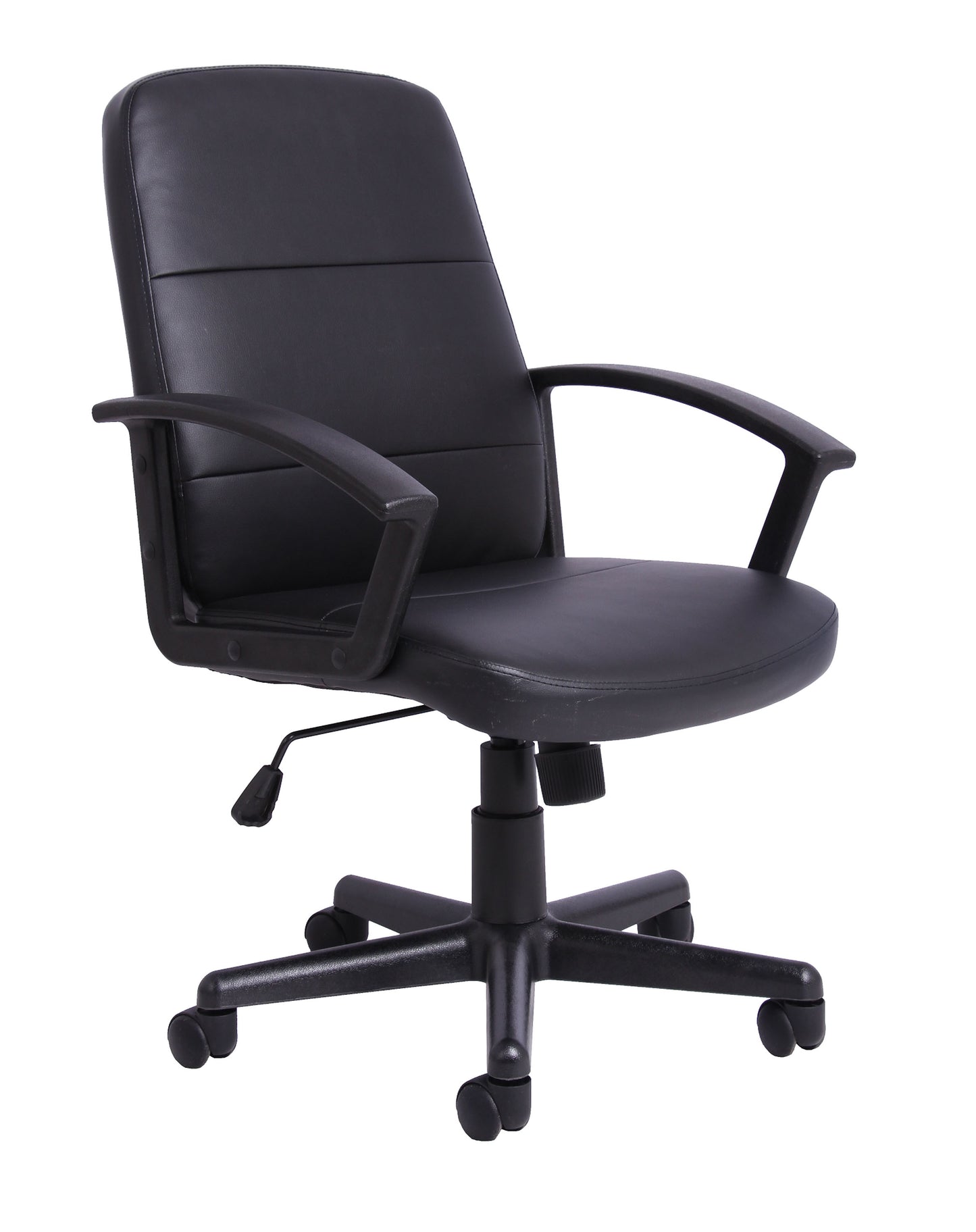 GOMEZ BLACK LEATHER LOOK CHAIR