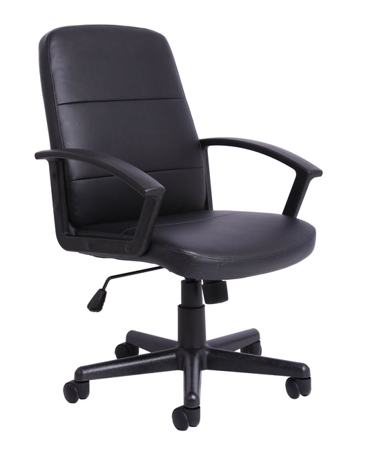 GOMEZ BLACK LEATHER LOOK CHAIR