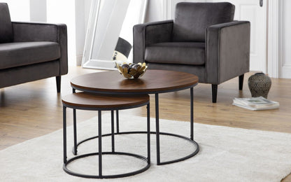 Bellini Round Nesting Coffee Table - Walnut